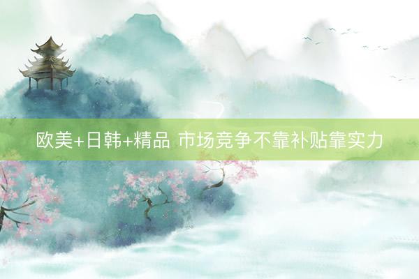 欧美+日韩+精品 市场竞争不靠补贴靠实力
