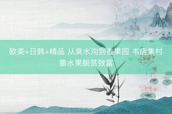 欧美+日韩+精品 从臭水沟到香果园 韦店集村靠水果脱贫致富