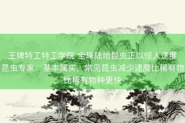 王牌特工特工学院 全球陆地昆虫正以惊人速度灭绝？昆虫专家：基本属实，常见昆虫减少速度比稀有物种更快