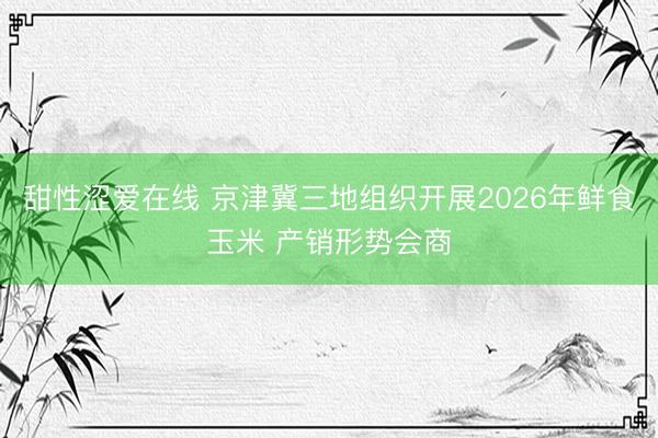 甜性涩爱在线 京津冀三地组织开展2026年鲜食玉米 产销形势会商