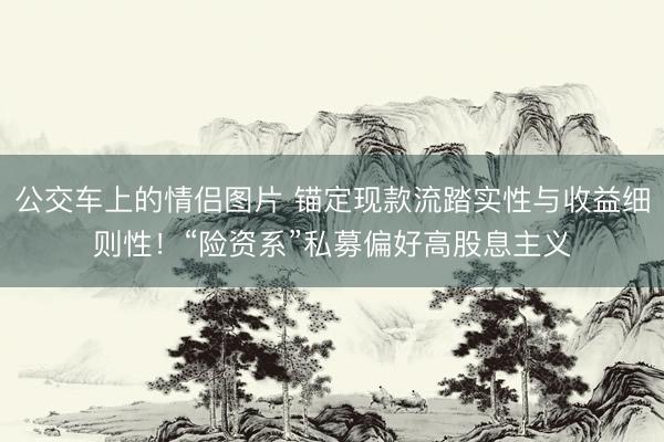 公交车上的情侣图片 锚定现款流踏实性与收益细则性！“险资系”私募偏好高股息主义