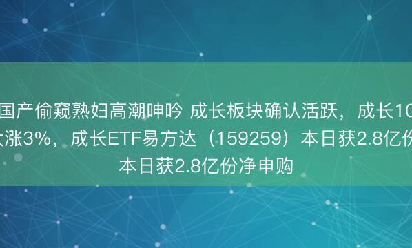 国产偷窥熟妇高潮呻吟 成长板块确认活跃，成长100指数大涨3%，成长ETF易方达（159259）本日获2.8亿份净申购